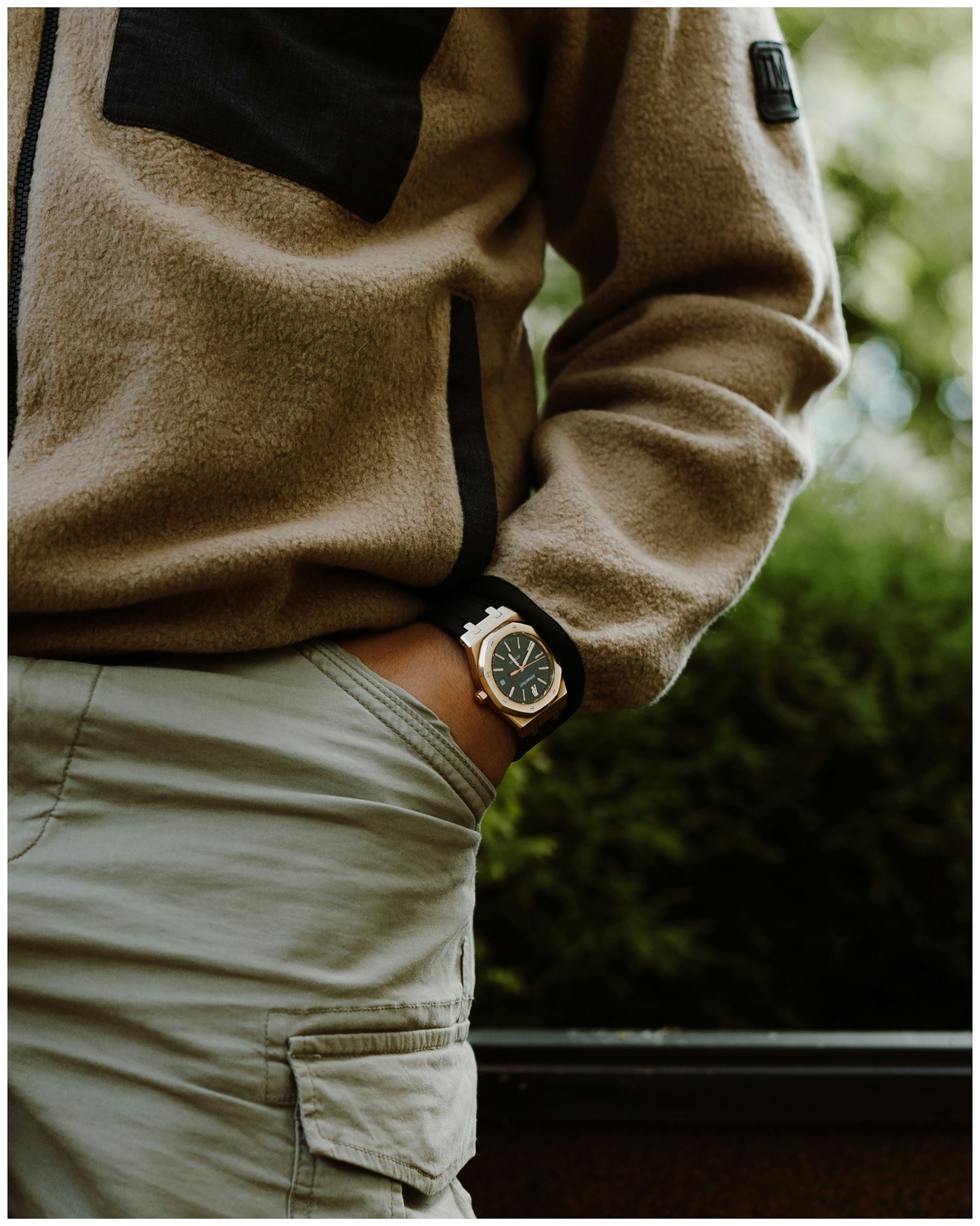 Audemars Piguet Royal Oak in acciaio indossato al polso