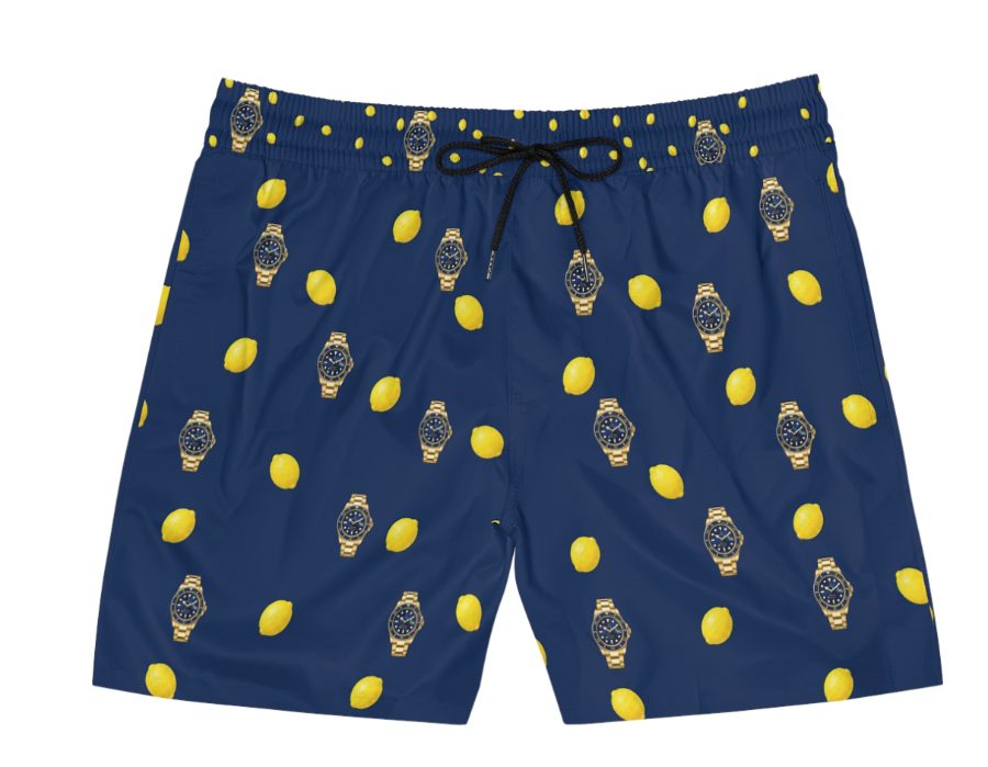 Capri After Dark — Midnight blue, lemons and gold watches